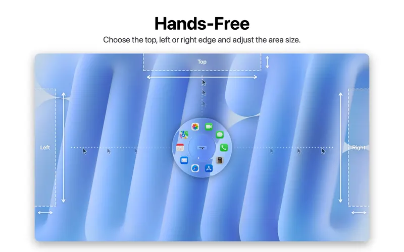 Hands-Free: open Orbit Dock from a screen edge