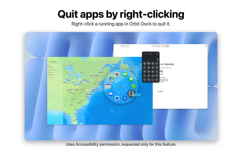 Quit apps by right-clicking